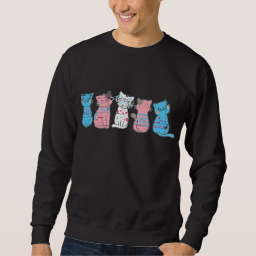 Transsexuality Cat Animal Lover Gift Trans Pride T Sweatshirt
