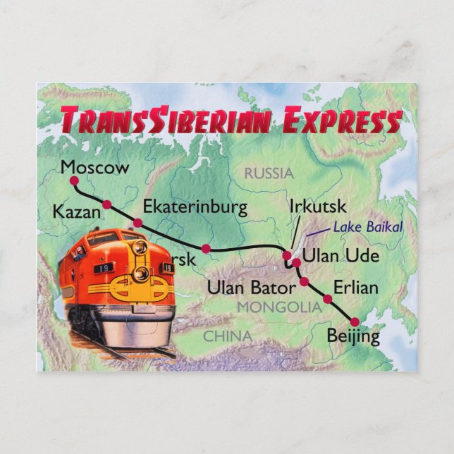 Transsiberian express postcard (Front)