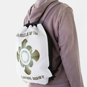 Transubstantiation in the Holy Eucharist Drawstring Bag