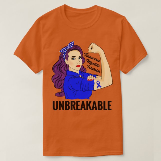 Transverse Myelitis Awareness Spinal Cord Disorder T-Shirt (Design Front)