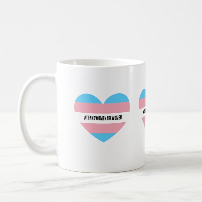 #TRANSWOMENAREWOMEN Heart  Coffee Mug (Left)