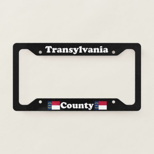 Transylvania County North Carolina LPF License Plate Frame