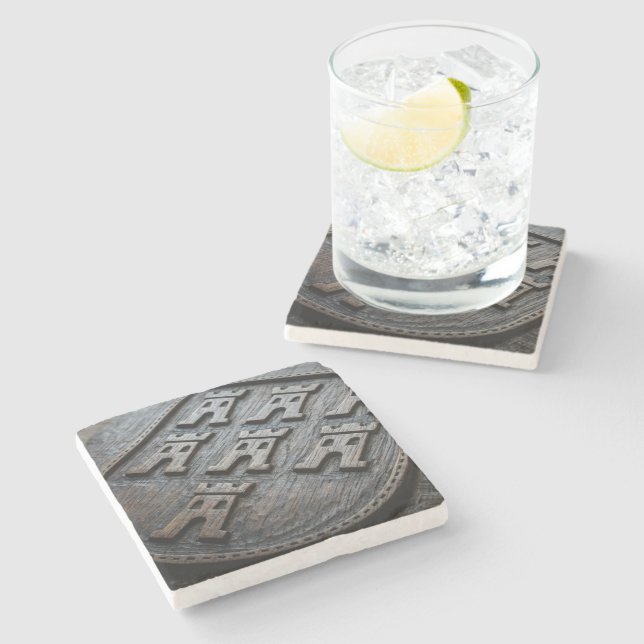 Transylvania inspired stone coaster (Side)
