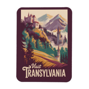 Transylvania Landscape Illustration Travel Art Magnet