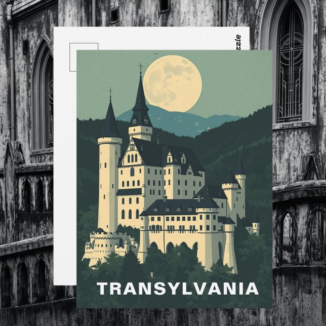 Transylvania Romania Castle Retro Vintage Gothic Postcard (Transylvania Romania Castle Retro Vintage Gothic Postcard
)