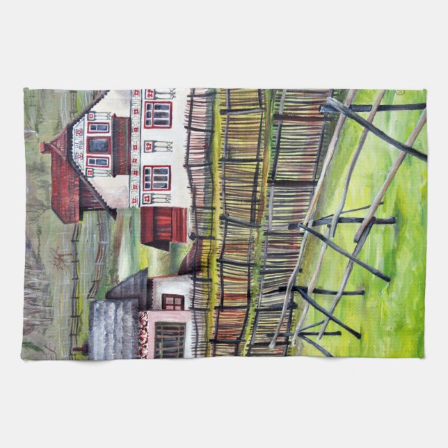 Transylvania, Romania, Picturesque Painted Scenery Towel (Horizontal)
