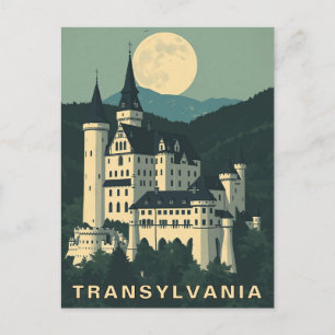 Transylvania Romania Travel Gothic Castle Postcard