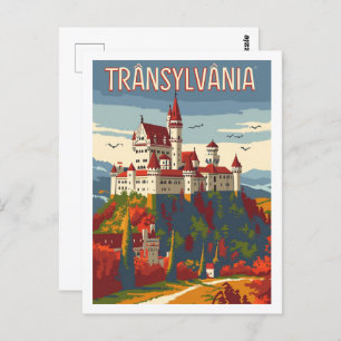 Transylvania Romania Vintage Famous Travel Place Postcard