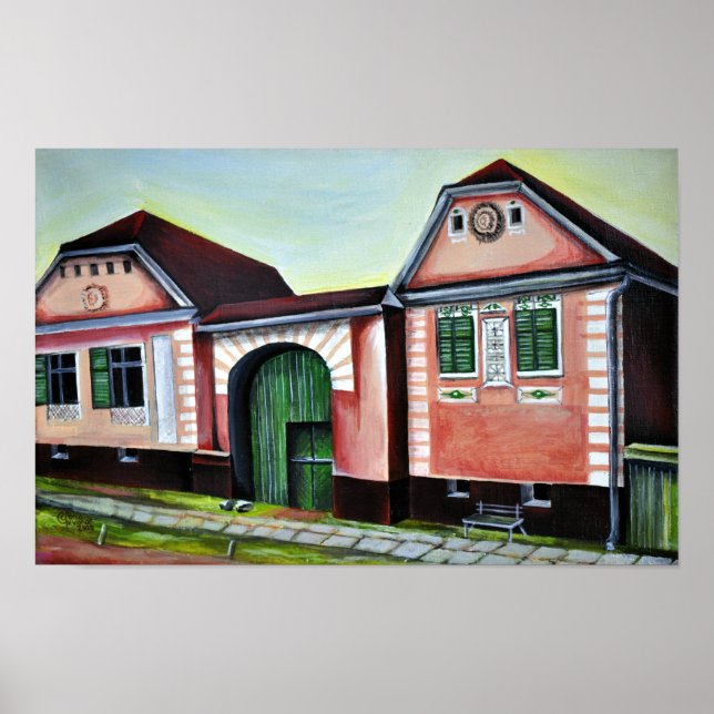 Transylvania, Romania, Watercolor Painting Poster (Front)