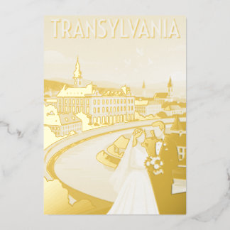 Transylvania Wedding Foil Invitation