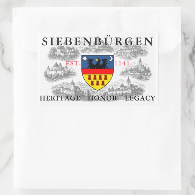 Transylvanian Saxons Crest Rectangular Sticker (Bag)