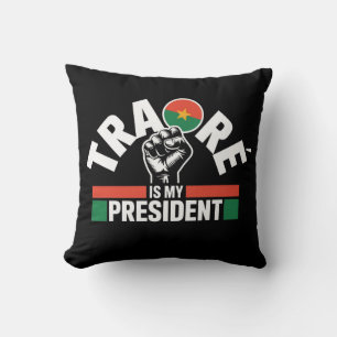 Traore Ibrahim Traoré is my President - Captain Throw Pillow