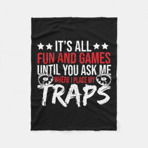 Trap Hunter Stuff Tools Trapping Gear Coyote Trapp Fleece Blanket