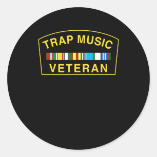 Trap Music Veteran - Hip Hop Urban Streetwear Classic Round Sticker