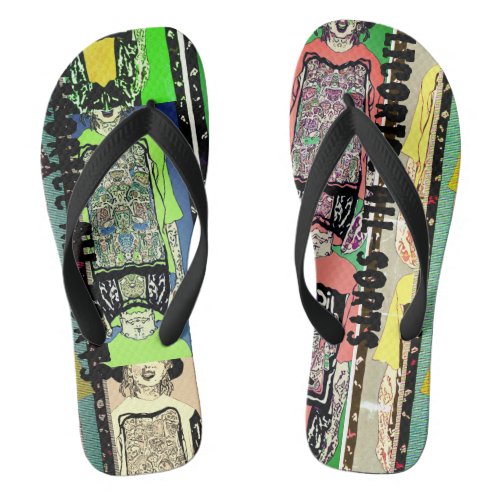 Trap Of Licorice All_Sorts Personalized Mumblerap Flip Flops