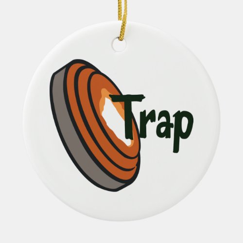 Trap Shooting Ceramic Ornament