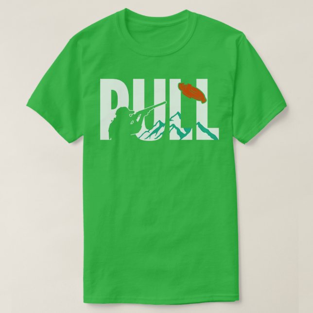 Trap Shooting Clay Pigeon Shooter T-Shirt (Design Front)