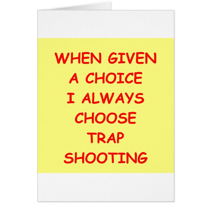 trap shooting greeting cards