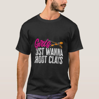 Trap Shooting Just Wanna Shoot Clay Pigeon Shootin T-Shirt