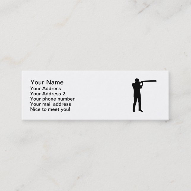 Trap shooting mini business card (Front)