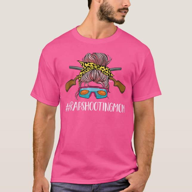 Trap Shooting Mom Clay Pigeon Shooting T-Shirt (Front)