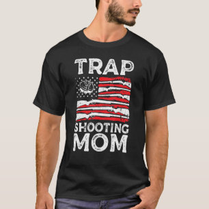 Trap Shooting Mom Gun Rights American Flag Mother' T-Shirt