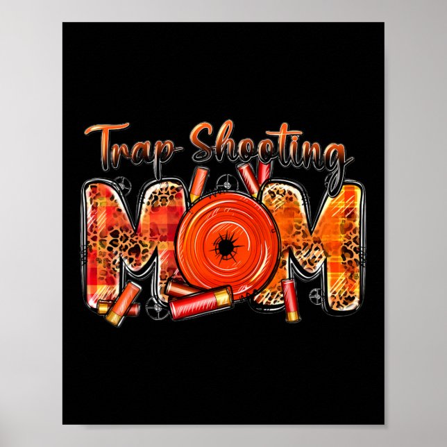 Trap Shooting Mom Western Leopard Mother's Day Hun Poster (Front)