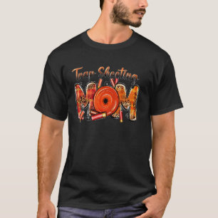 Trap Shooting Mom Western Leopard Mother's Day Hun T-Shirt