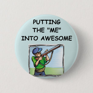 trap shooting pinback button