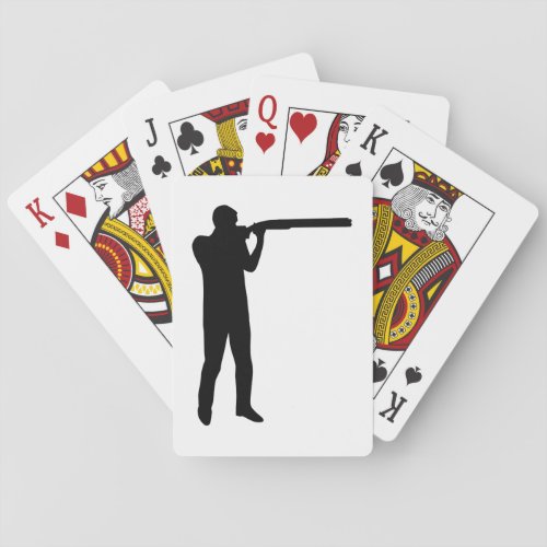 Trap shooting playing cards