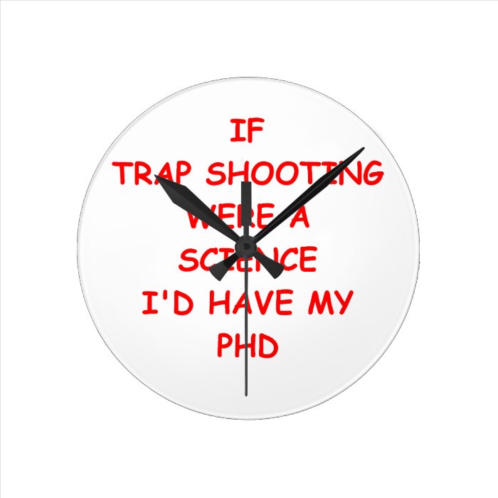 trap shooting round wall clock