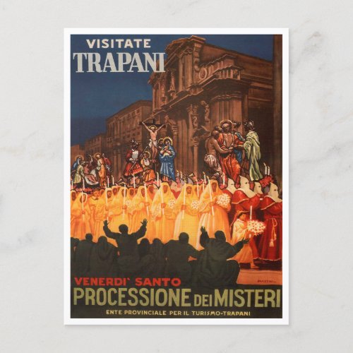 Trapani Italy Processione dei Misteri Travel Postcard