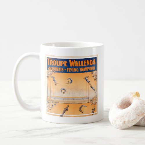 Trapeze Acrobats And Flying Trampolin Coffee Mug