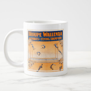 Trapeze, Acrobats And Flying Trampolin Giant Coffee Mug