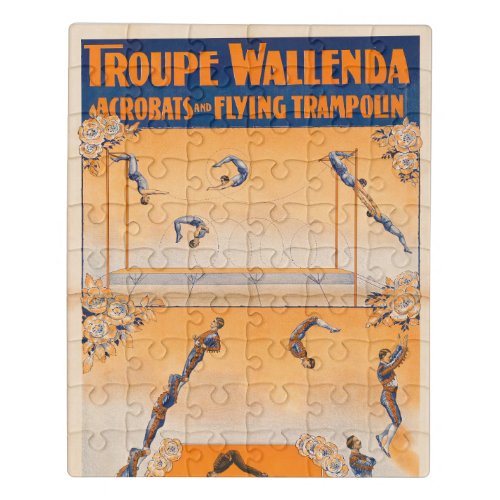 Trapeze Acrobats And Flying Trampolin Jigsaw Puzzle