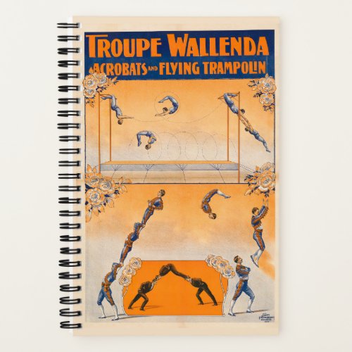 Trapeze Acrobats And Flying Trampolin Notebook