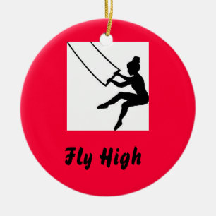 trapeze artist ceramic ornament