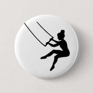 trapeze artist pinback button
