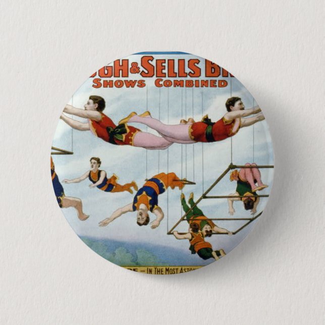 Trapeze Artists / Forepaugh & Selle Brothers Button (Front)