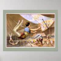 Trapeze Artists Vintage Theater Poster