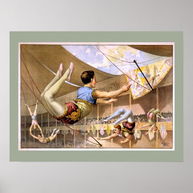 Trapeze Artists Vintage Theater Poster (Front)