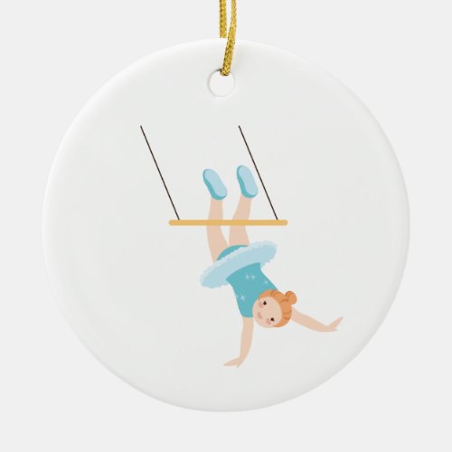 Trapeze Girl Ceramic Ornament