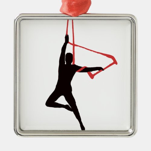 Trapeze Swing Aerialists Metal Ornament