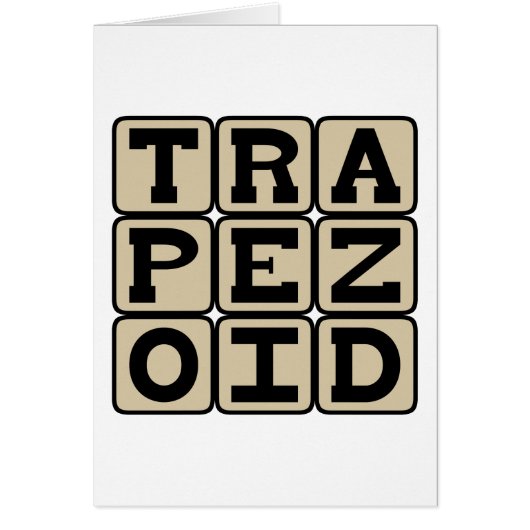 Trapezoid, Five Sided Polygon Cards (Front)