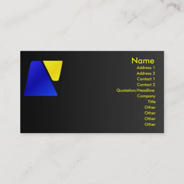 Trapezoid Profile Card (Front)