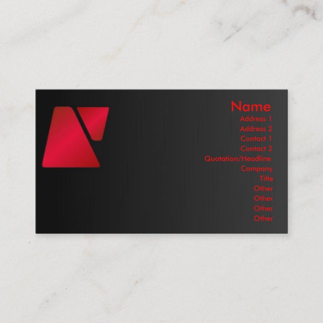 Trapezoid Profile Card (Front)