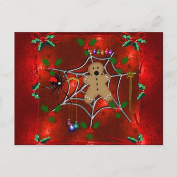 Trapped Gingerbread Holiday Postcard by Crazy_Card_Lady at Zazzle