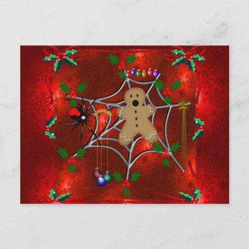 Trapped Gingerbread Holiday Postcard
