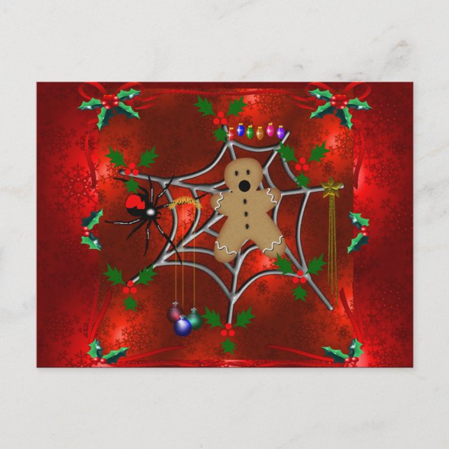Trapped Gingerbread Holiday Postcard (Front)