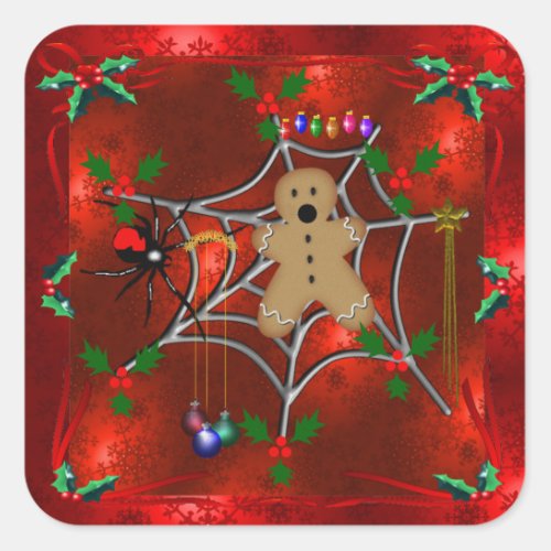 Trapped Gingerbread Square Sticker